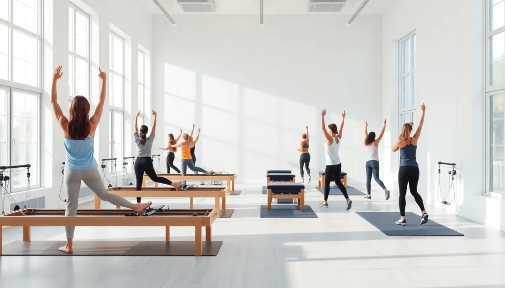 対話的で歓迎的なピラティススタジオが、多様な参加者とともに ピラティス おすすめ のエクササイズを紹介。