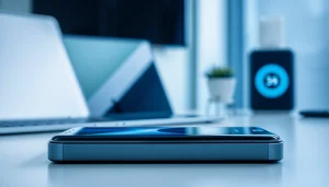 Samsung Galaxy S8 smartphone showcasing sleek design and vibrant display.