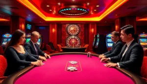 Engage in sbobet login at a high-stakes poker table, showcasing luxury and excitement.