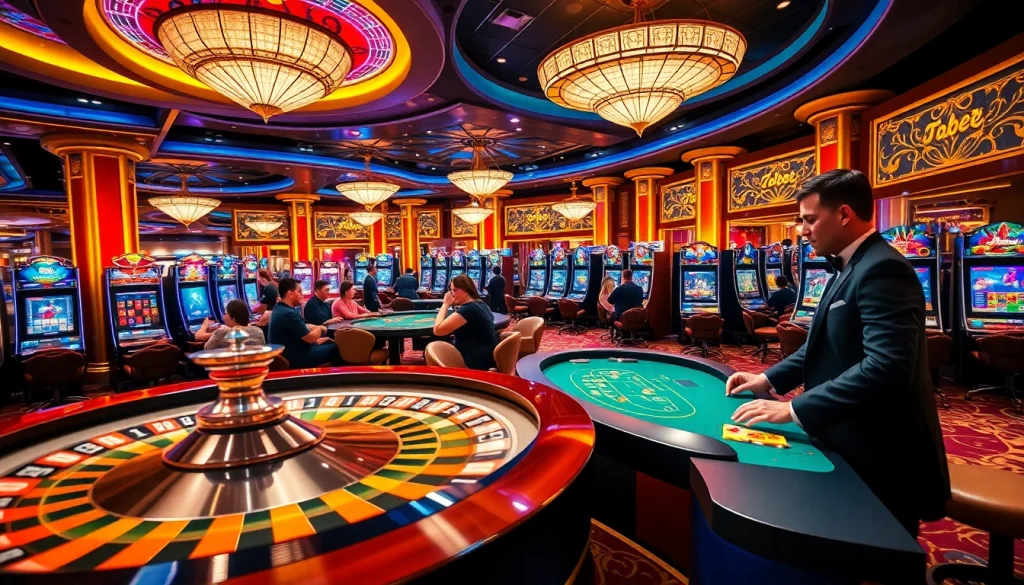 Experience the thrill of gaming at Thabet Vegas with vibrant casino activities and elegant interiors.