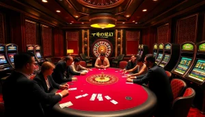 Players immersed in an exhilarating casino experience, showcasing the excitement of indoxxi gaming!