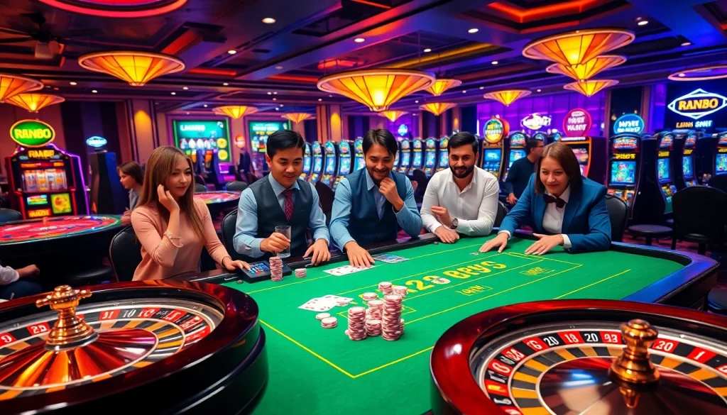 Feel the thrill of RR88 as players engage at sophisticated casino tables, enjoying diverse games of chance.