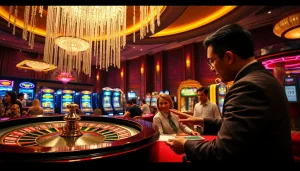 Experience the thrill of gaming with 555win com at a vibrant casino scene.