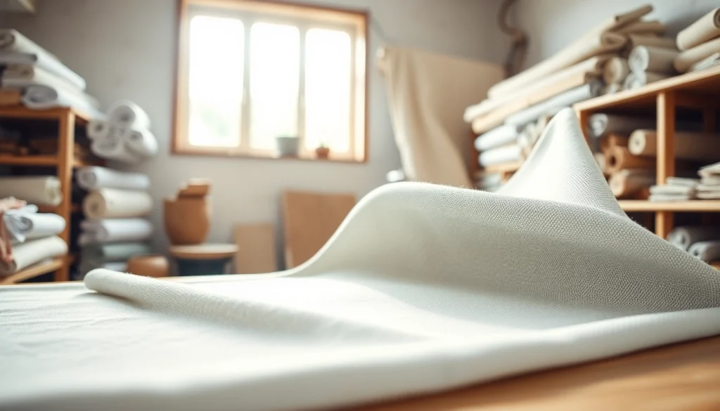 Een prachtig voorbeeld van hydrofiel katoen dat zachtjes op een tafel ligt met natuurlijke verlichting.