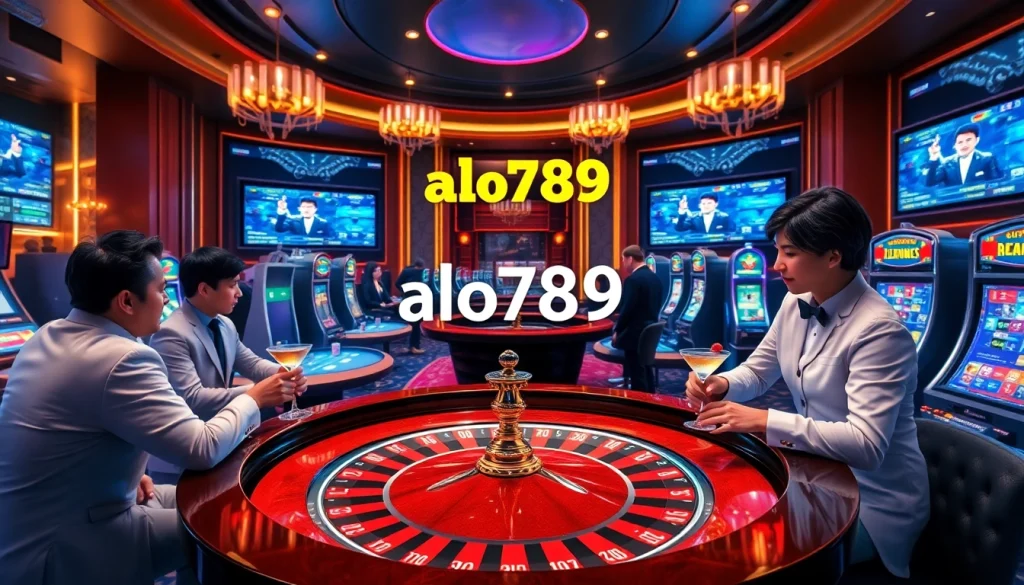 Alo789 online casino gaming scene with vibrant tables and engaging gameplay.