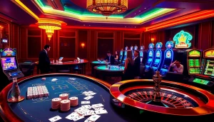 Experience intense gameplay at MM88 with vibrant casino visuals showing poker, roulette, and slots.
