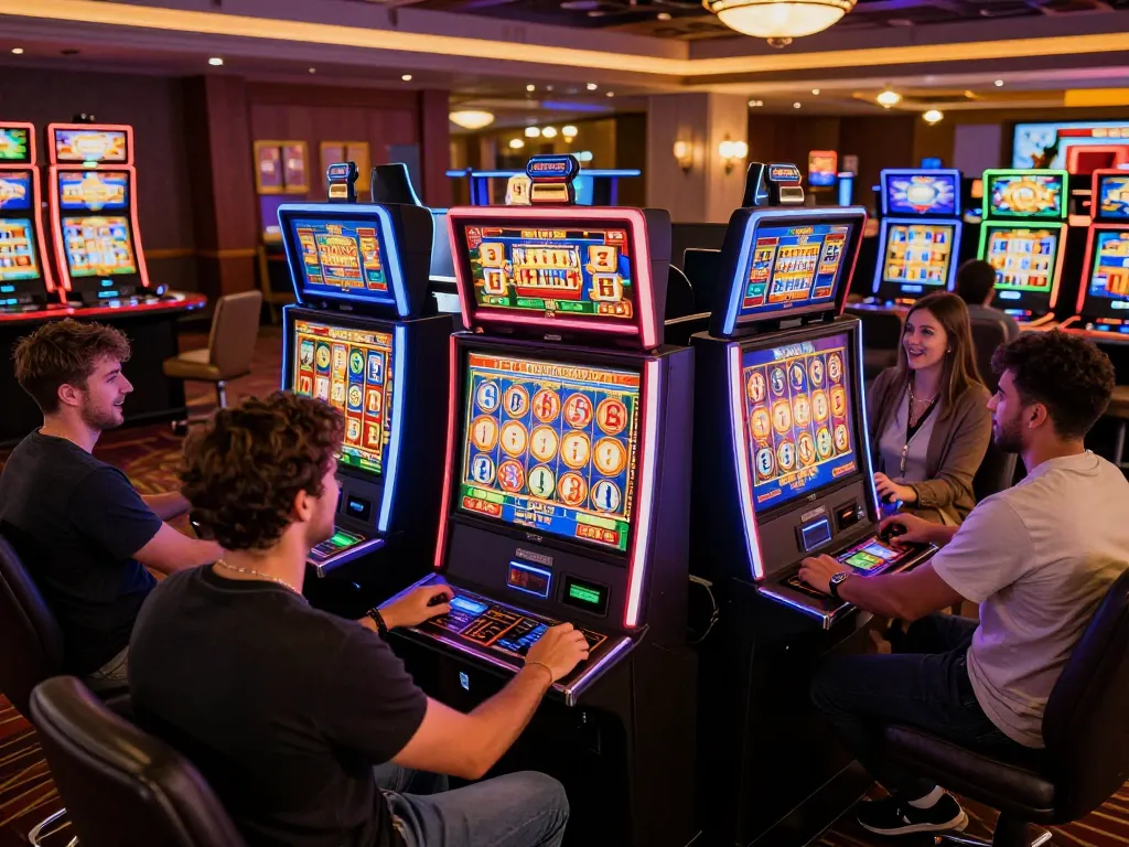 Experience the thrill of alexis77 login with vibrant slot machines lighting up the digital casino atmosphere.