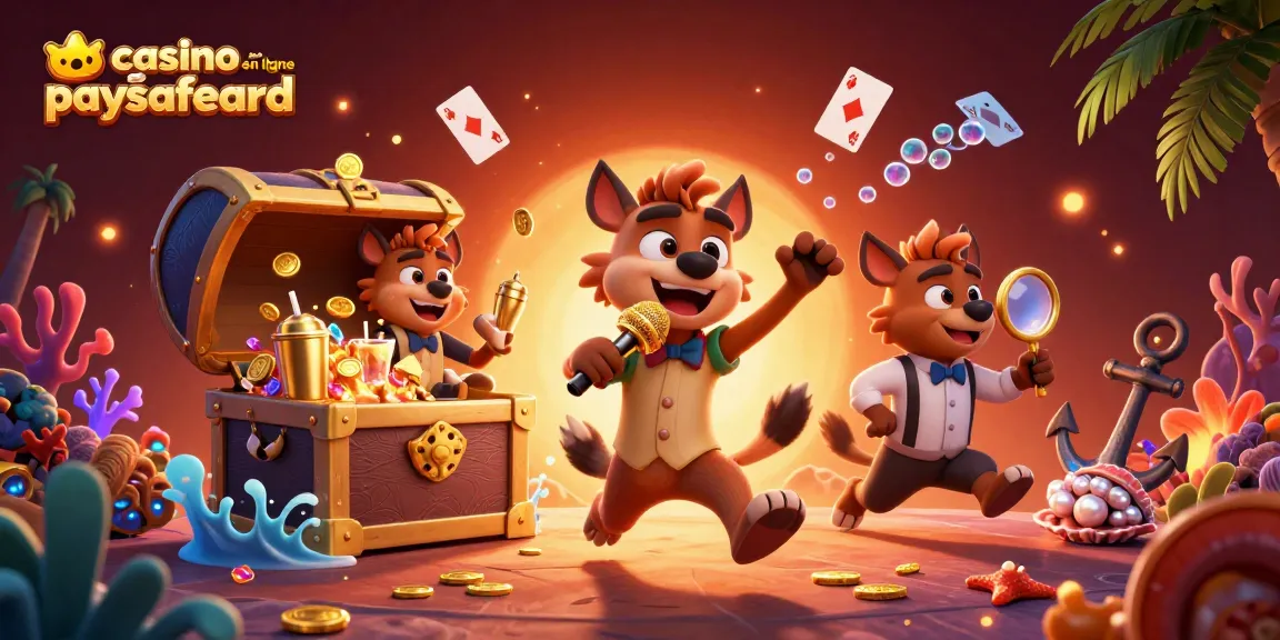 Découvrez le casino en ligne paysafecard avec des hyènes dans un club de comédie animant la scène !