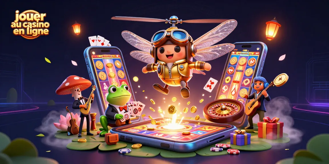 Jouer au casino en ligne avec des personnages animés dans un univers ludique de jeux de casino.