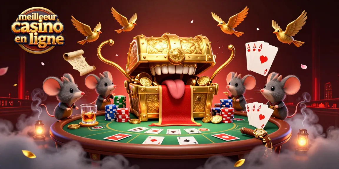 Jouer au meilleur casino en ligne avec des éléments de poker, trésor et ambiance immersive.