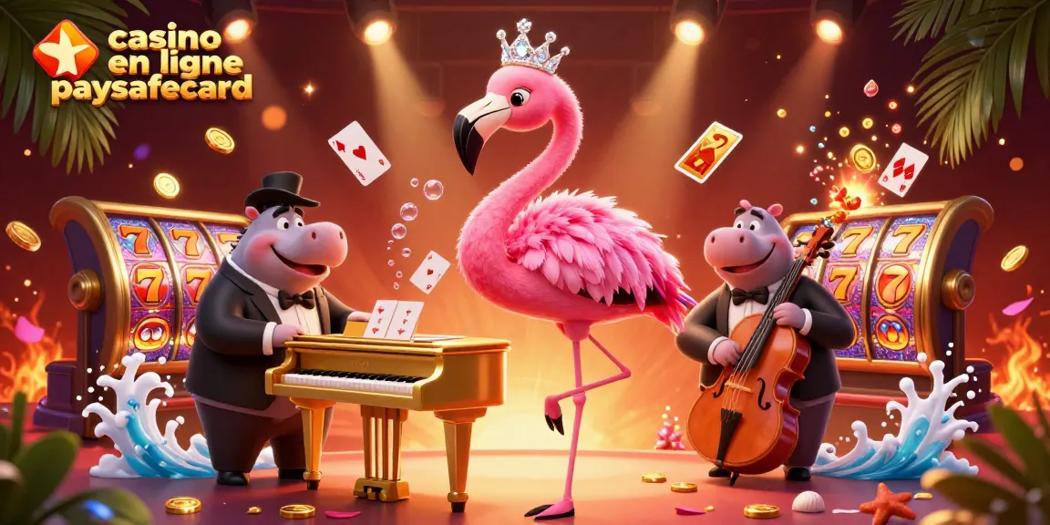 Découvrez un casino en ligne paysafecard dynamique avec des personnages animés jouant aux machines à sous.
