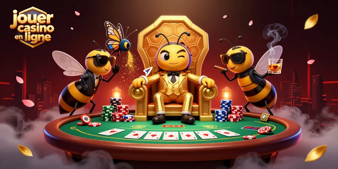 Jouer au casino en ligne avec ambiance riche et énergique d'une salle de poker en fête.