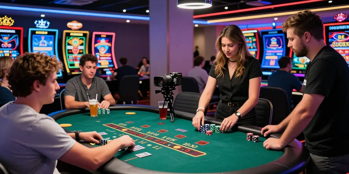 Exciting gaming scene at a credit card casino featured on https://iis.org.uk, showcasing players enjoying live dealer games.