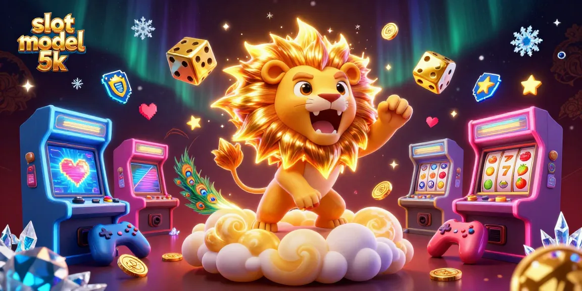Engage with slot modal 5k in a vibrant 3D casino scene filled with dynamic gaming elements and characters.